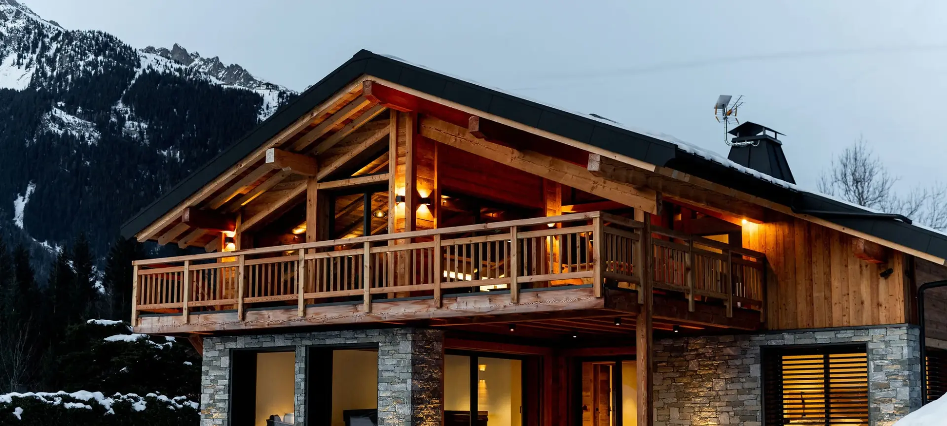 chalet neige vue